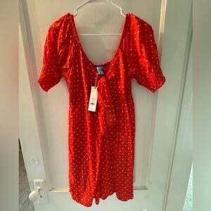 Draper James Lipstick Red Polka Dot Dress - NWT